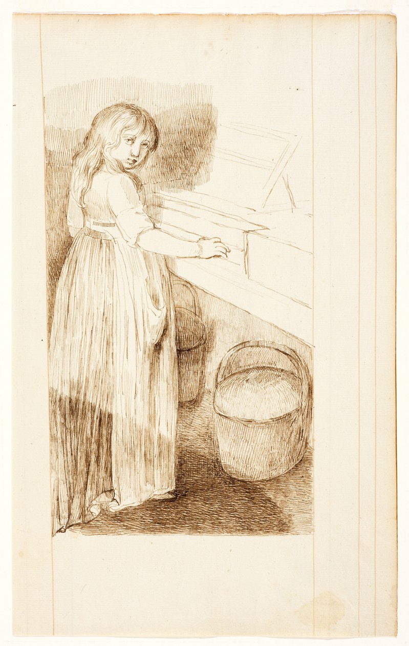 Dívka hrající na fortepiano od Adélaïde Marie Anne Castellas Moitte