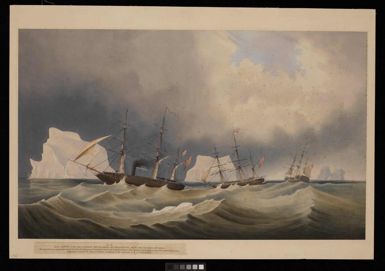 H.M.S. Phoenix a její společníci, Diligence a Breadalbane, Mezi ledovými horami od Admiral Edward Augustus Inglefield