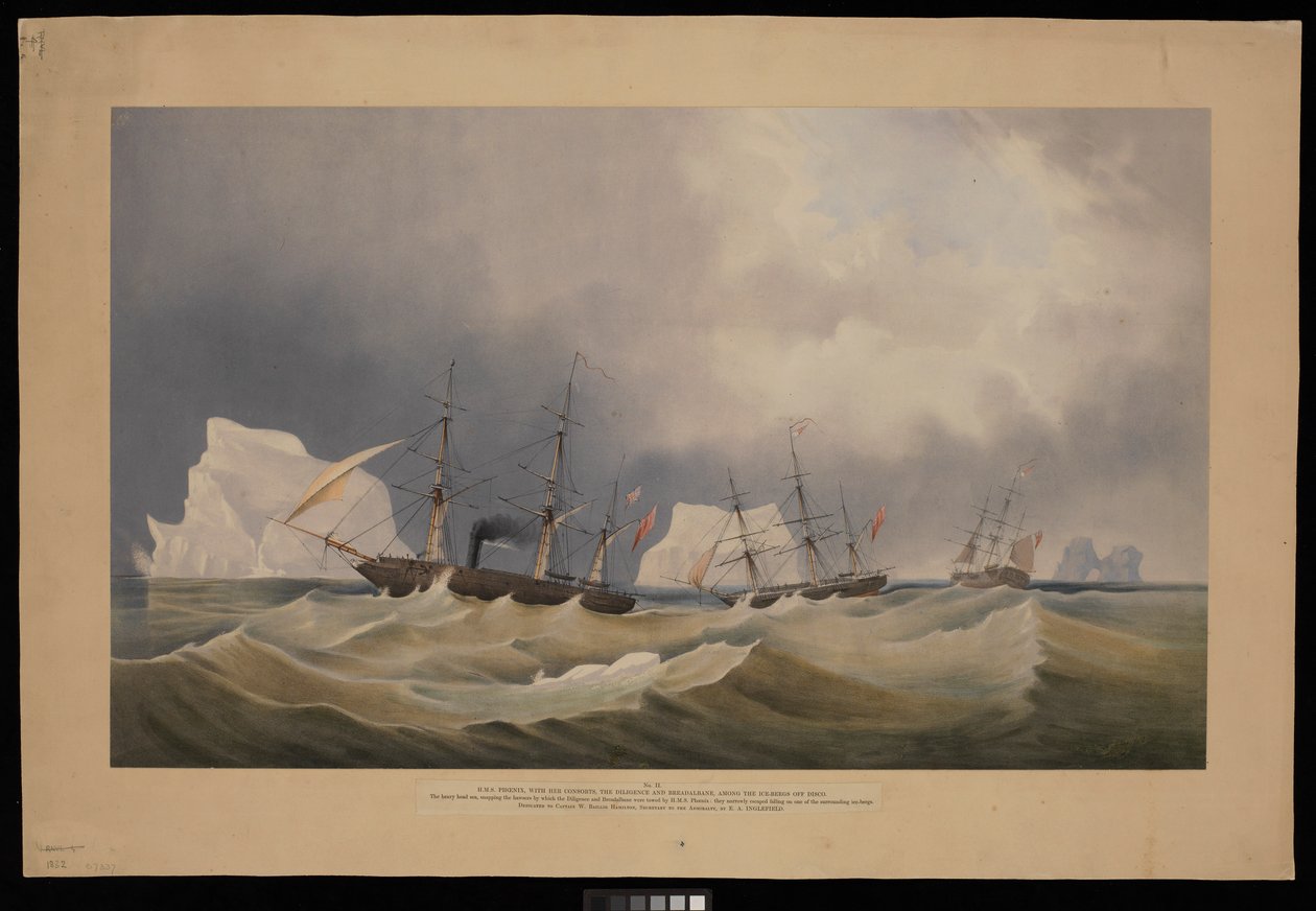 H.M.S. Phoenix a její společníci, Diligence a Breadalbane, Mezi ledovými horami od Admiral Edward Augustus Inglefield