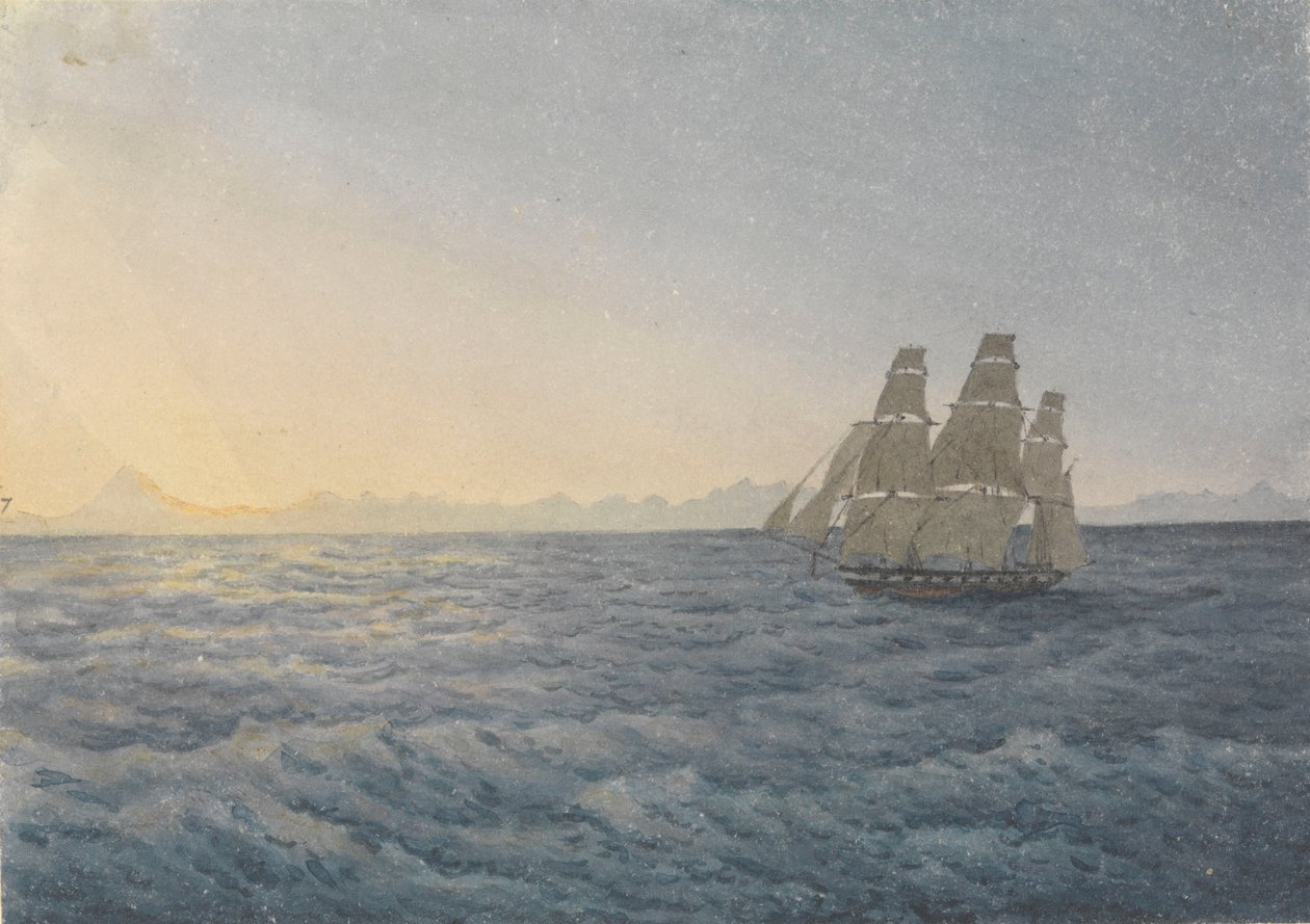 "Andy, vrchol Aconcagua vzdálený 170 mil, 18. června 1849 od Admiral Sir Edward Gennys Fanshawe