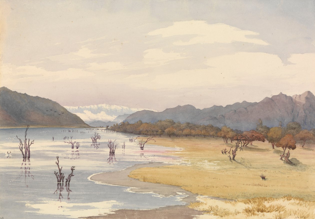 "Jezero Acoleo [Aculeo], Chile, 11. ledna 1851 od Admiral Sir Edward Gennys Fanshawe