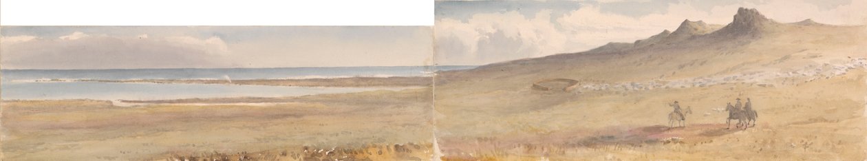 Mount William, Falklandy, květen 1849 (akvarel) od Admiral Sir Edward Gennys Fanshawe