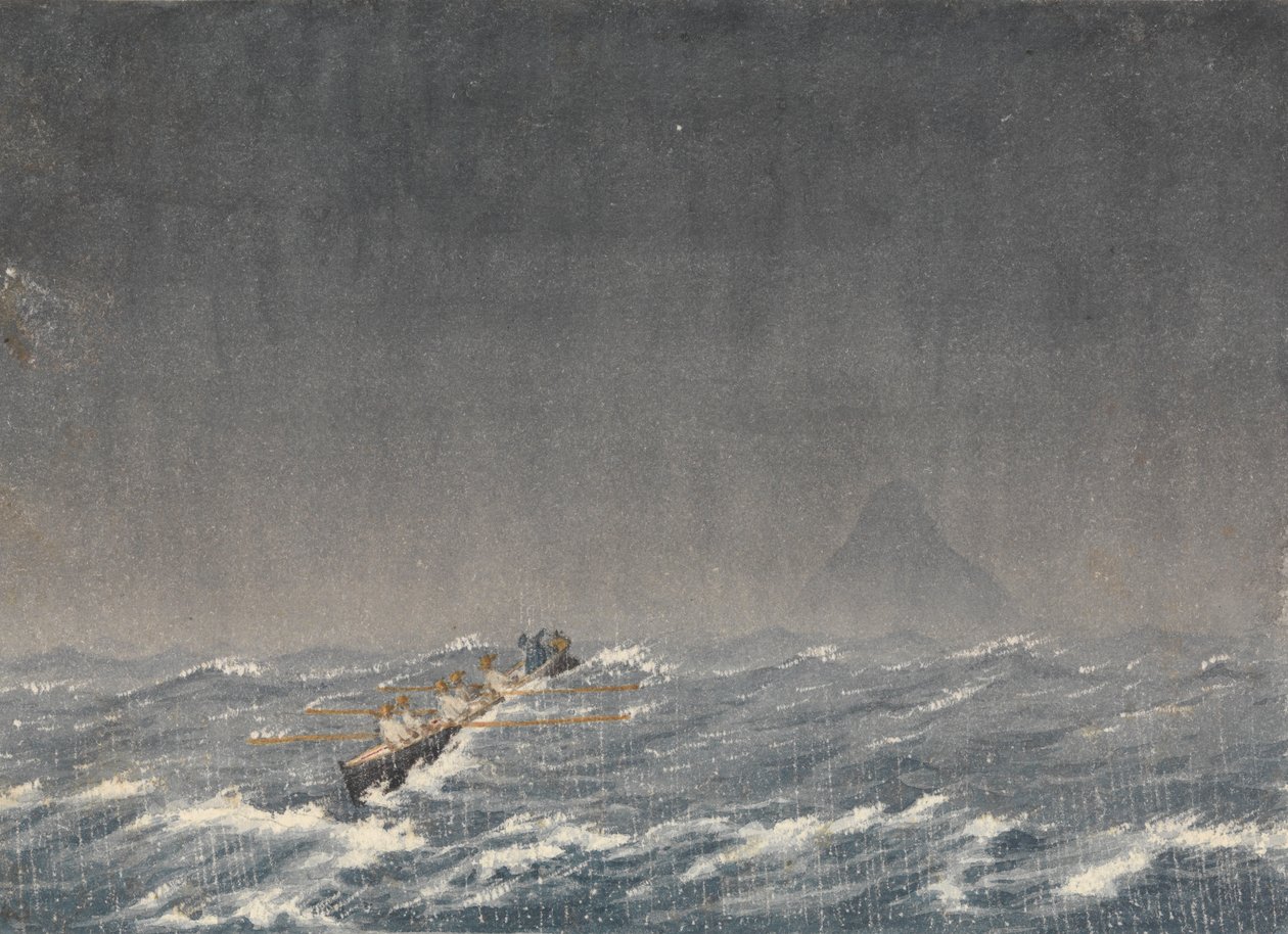 Vnější kotviště v bouři, Mazatlan [Mexiko], 22. srpna 1850, 8.00 hodin. ... "Dotaz, kudy se dostanete k lodi od Admiral Sir Edward Gennys Fanshawe