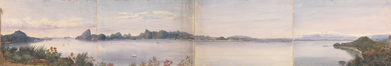 Panorama Ria de Janeira, Brazílie od Admiral Sir Edward Gennys Fanshawe