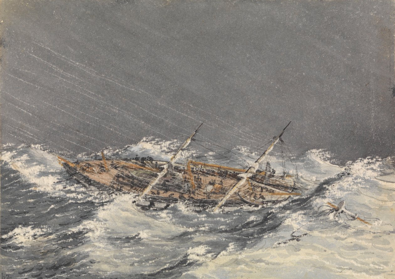 "Bouře v Mazatlanu [Mexiko], 28. října 1851 od Admiral Sir Edward Gennys Fanshawe