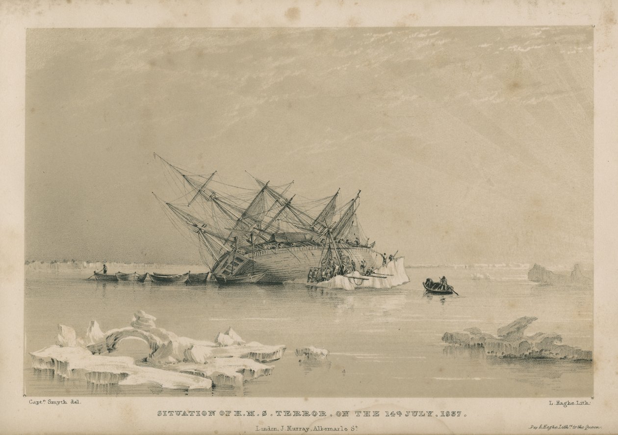 Situace H.M.S. Teror 14. července od Admiral William Henry Smyth
