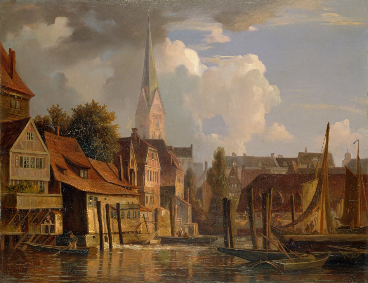 Kleine Alster v roce 1842, 1842 od Adolf Vollmer