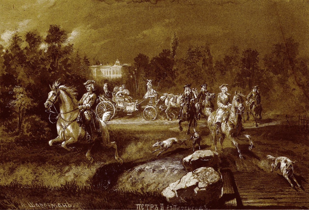 Petra II v Peterhofu od Adolf Charlemagne