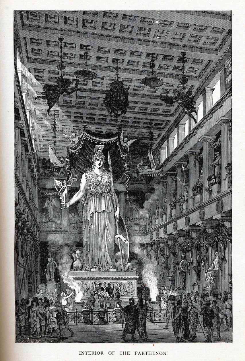 Interiér Parthenonu, 1882 od Adolf Closs