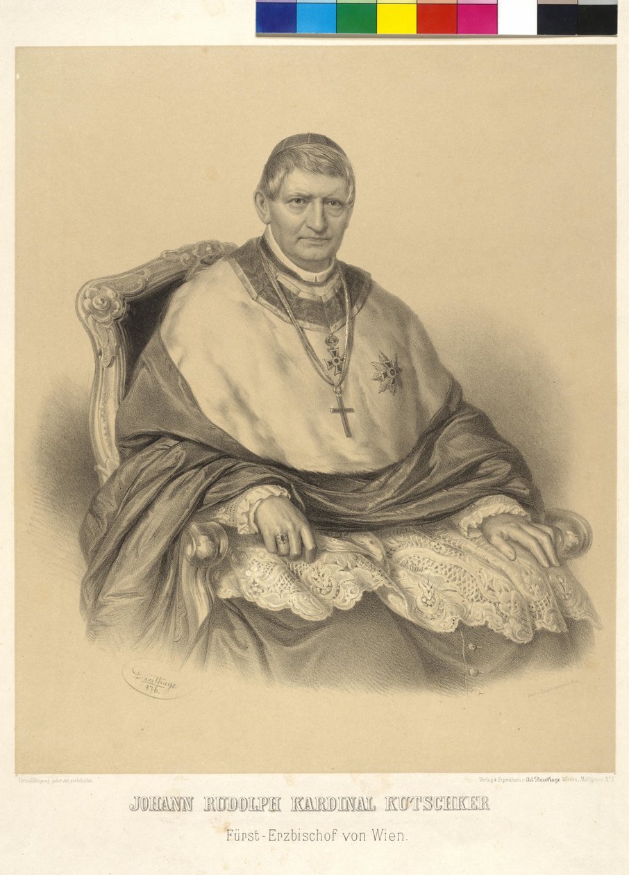 Johann Rudolf kardinál Kutschker kníže arcibiskup vídeňský od Adolf Dauthage
