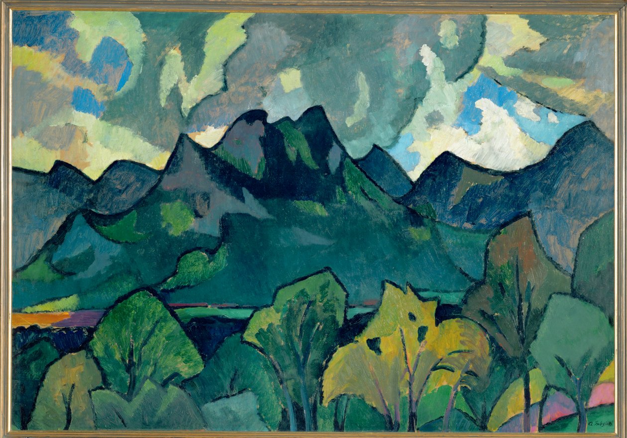 Bavorská horská krajina u Brannenburgu od Adolf Erbsloh