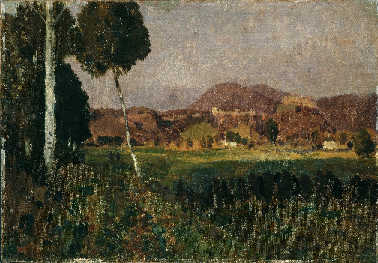 Hrad Hohensalzburg s Gaisbergem od Adolf Gustav Ditscheiner