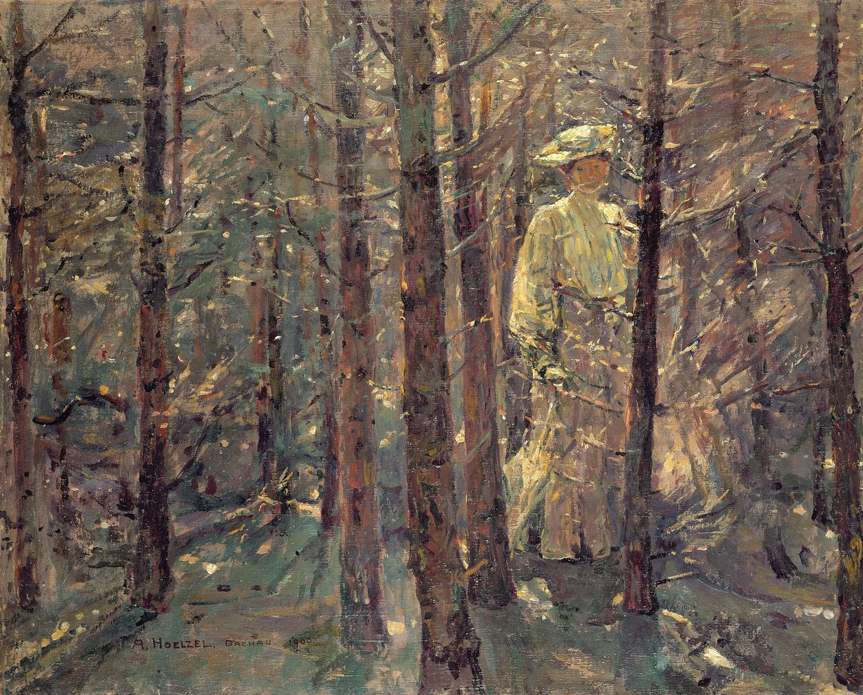 Žena v lese, 1906 od Adolf Hoelzel