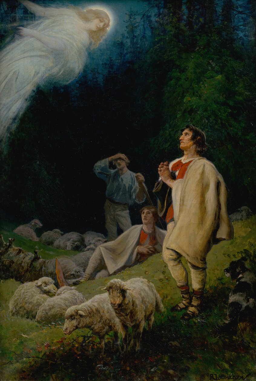 Zvěstování pastýřům, 1880. od Adolf Liebscher