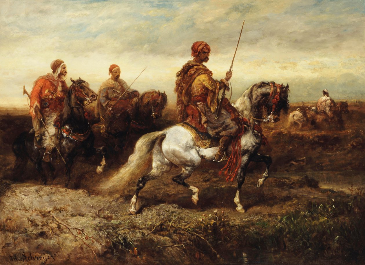 arabští jezdci, od Adolf Schreyer
