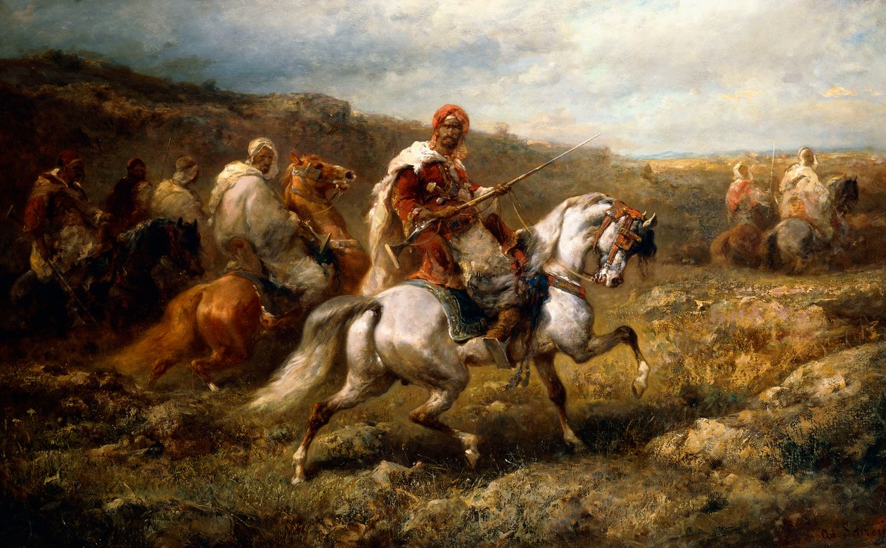 Beduíni na cestě, od Adolf Schreyer