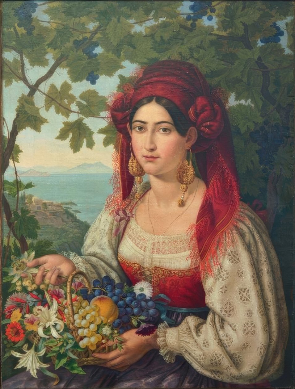 Adolf Senff, portrét italské ženy od Adolf Senff