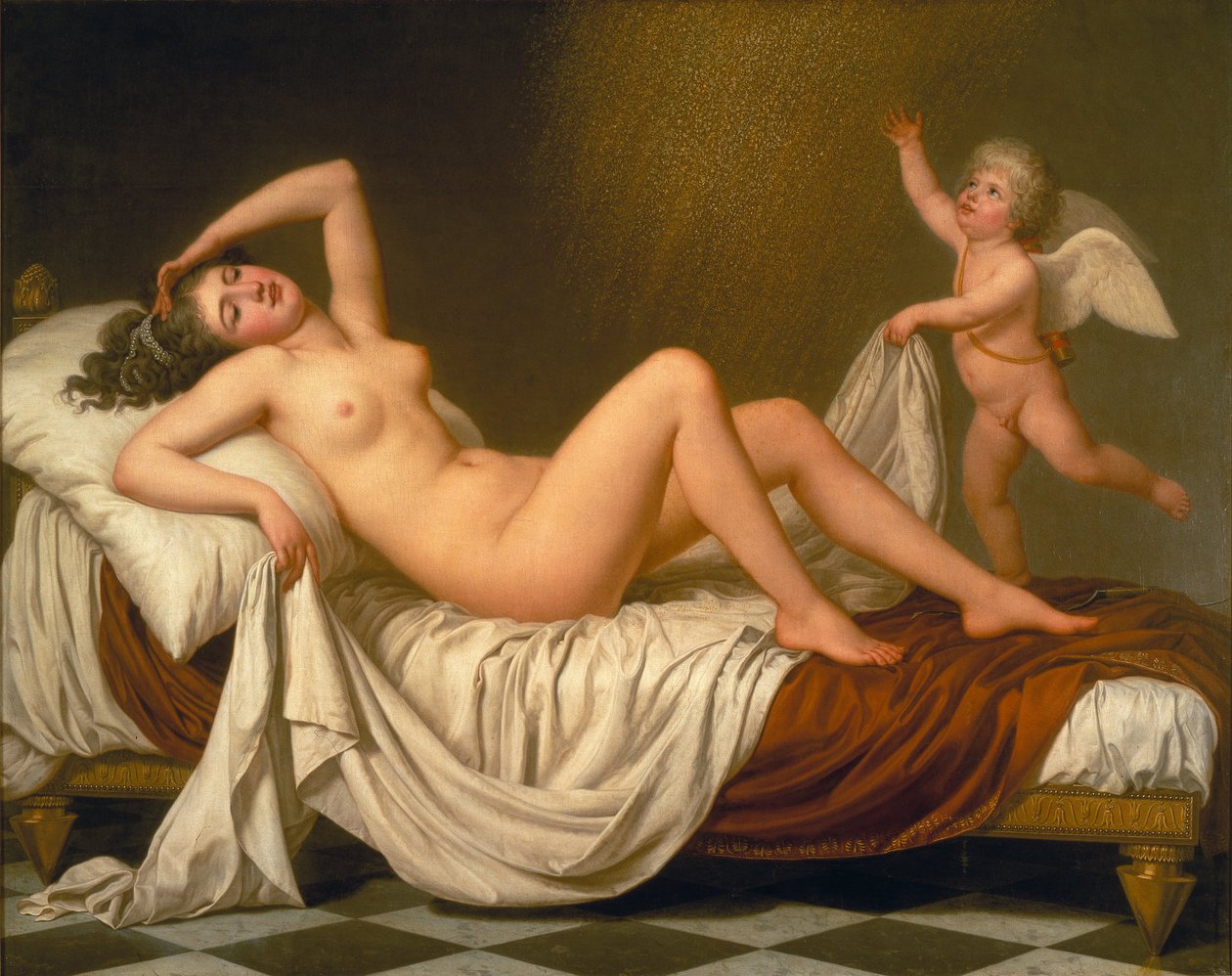 Danaë a sprcha zlata, 1787 od Adolf Ulrich Wertmuller
