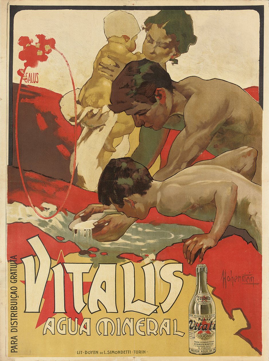 Reklamní plakát na minerální vodu "Vitalis", 1895 od Adolfo Hohenstein
