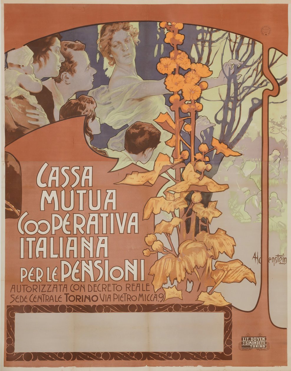 Národní družstevní penzijní fond, 1898. od Adolfo Hohenstein
