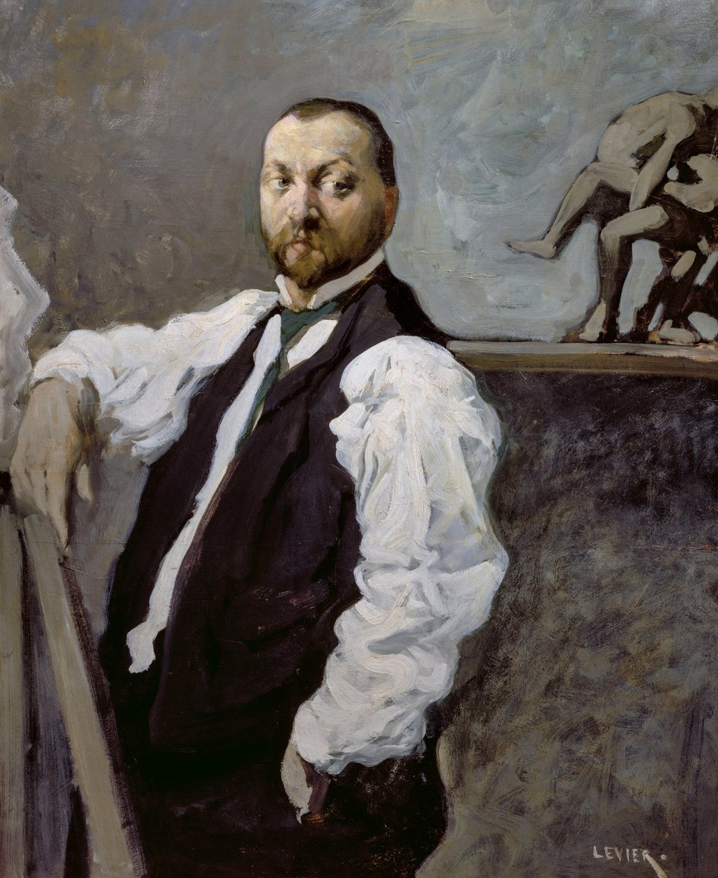 Portrét sochaře Alfonsa Cancianiho od Adolfo Levier