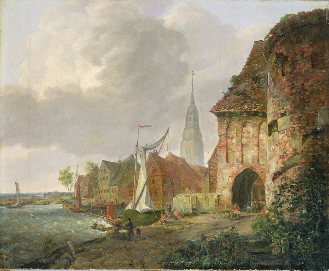 Pochodová brána v Buxtehude, 1830 od Adolph Kiste