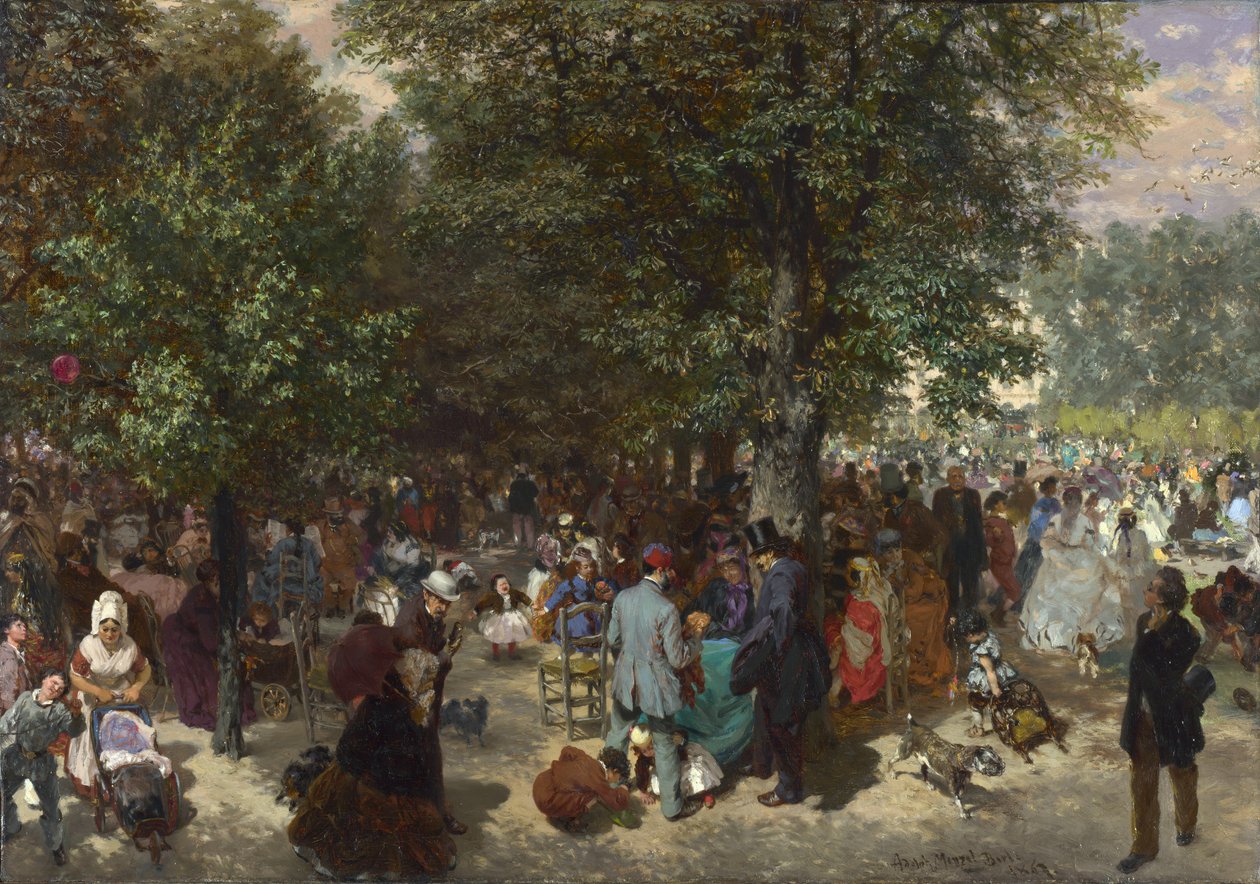 Odpoledne v Tuilerijských zahradách od Adolph Menzel