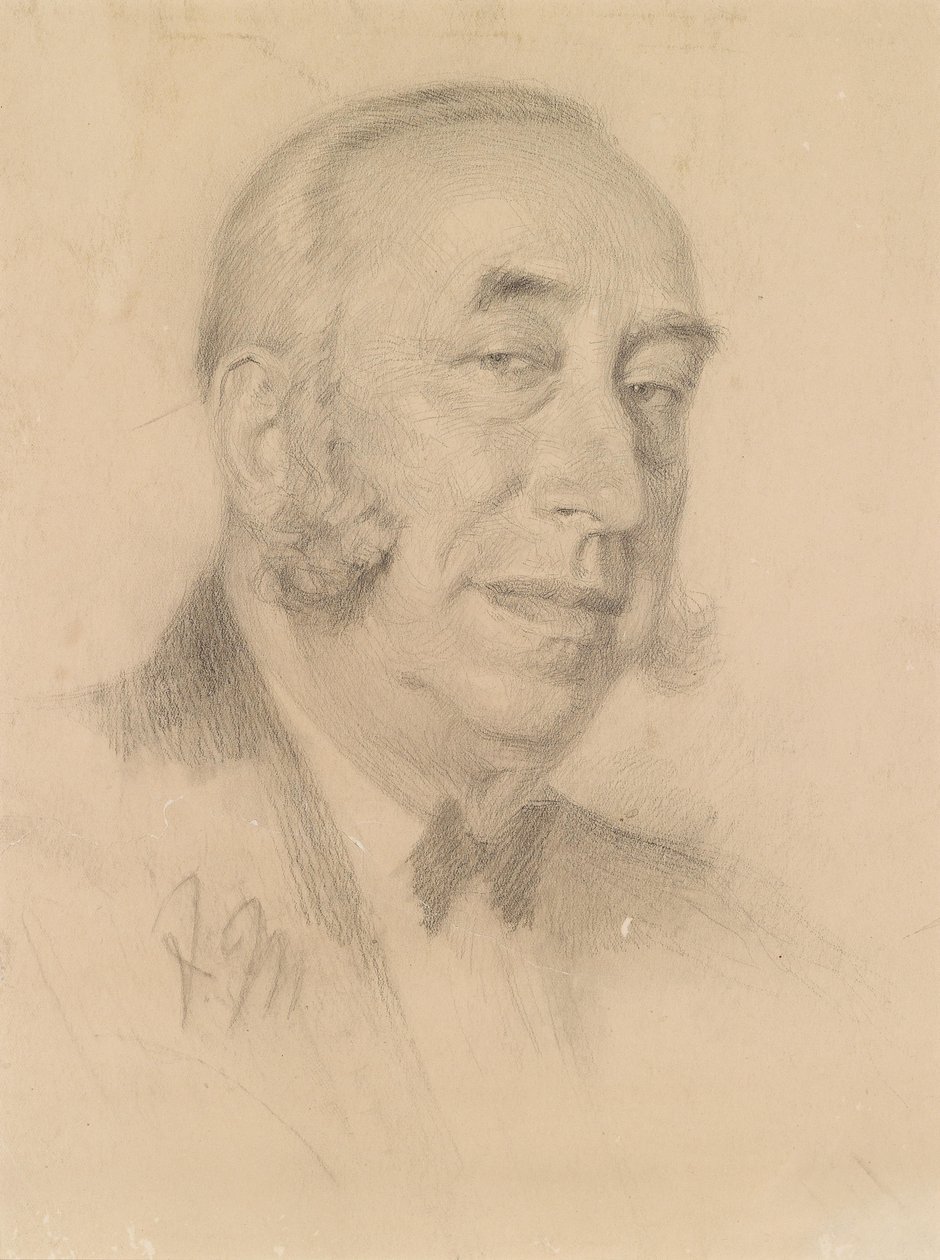 Portrét gentlemana s vousy od Adolph Menzel