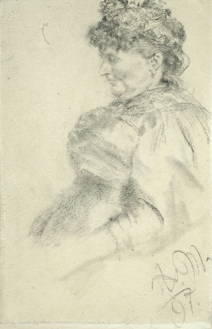Dáma v profilu vlevo od Adolph Menzel