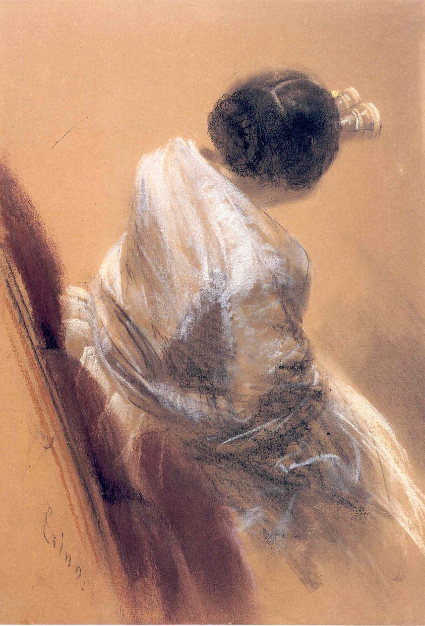 Dáma s operními brýlemi od Adolph Menzel