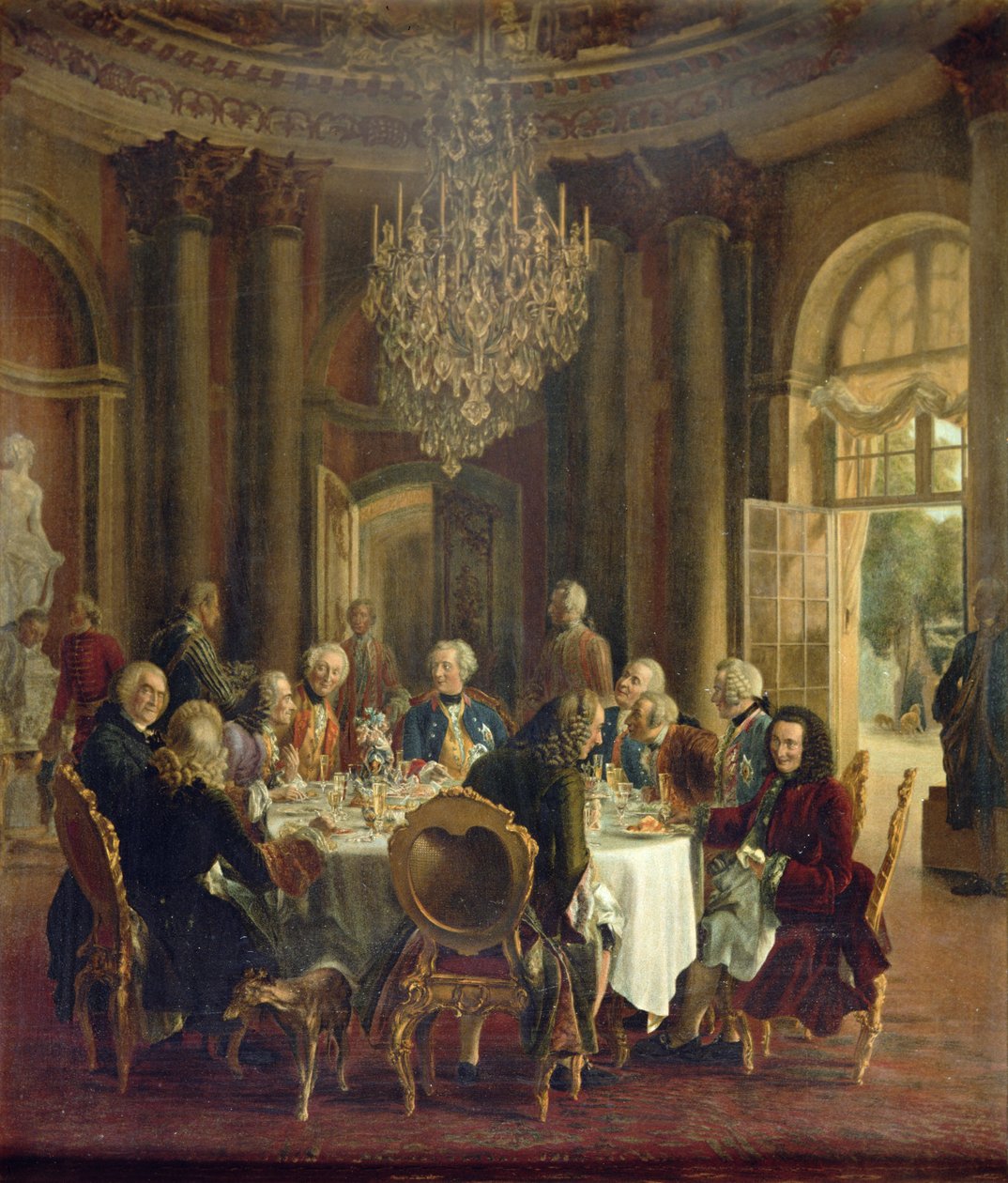Večeře v Sanssouci, 1850 od Adolph Menzel