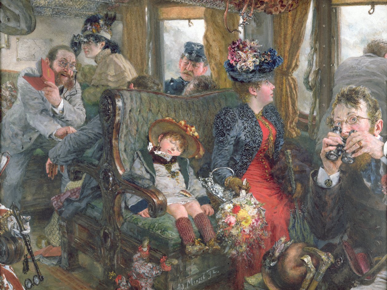 Na cestě do krásné krajiny, 1892 od Adolph Menzel