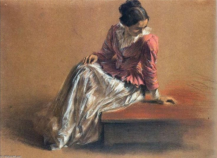 Sedící žena od Adolph Menzel