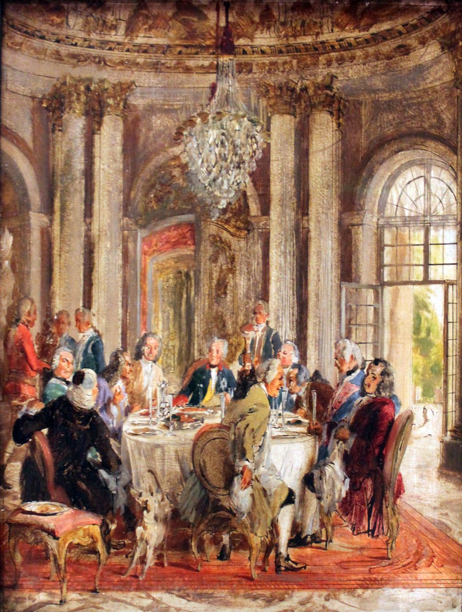 Kulatý stůl Friedrichs II od Adolph Menzel