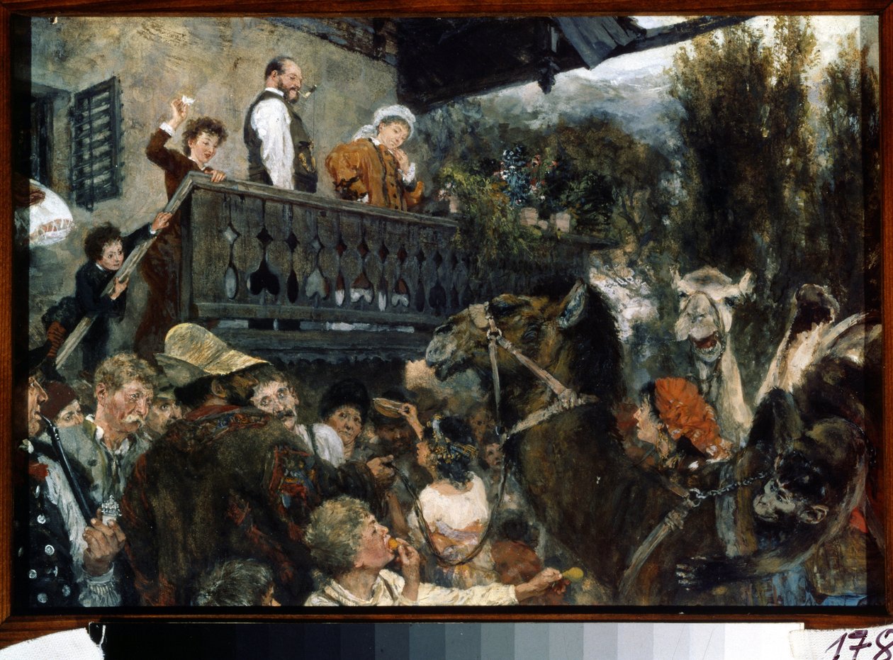 Potulný cirkus od Adolph Menzel