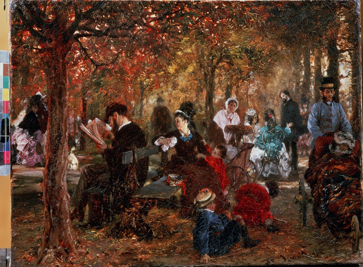 ""Dans le jardin du Luxembourg a Paris"" (V Lucemburské zahradě) Obraz 