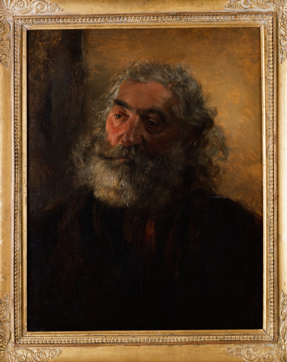 Portrét vousatého muže, 1855 od Adolph Menzel