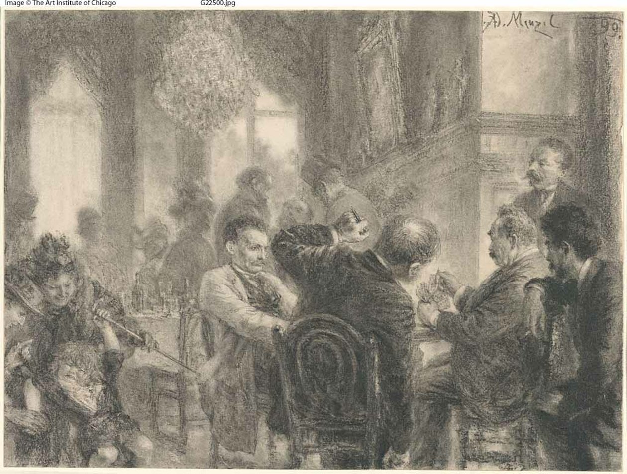 Karetní hra od Adolph Menzel