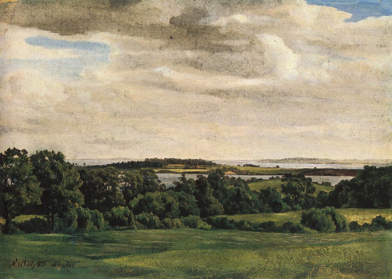 Německy: Holsteinische Landschaft od Adolph Friedrich Vollmer