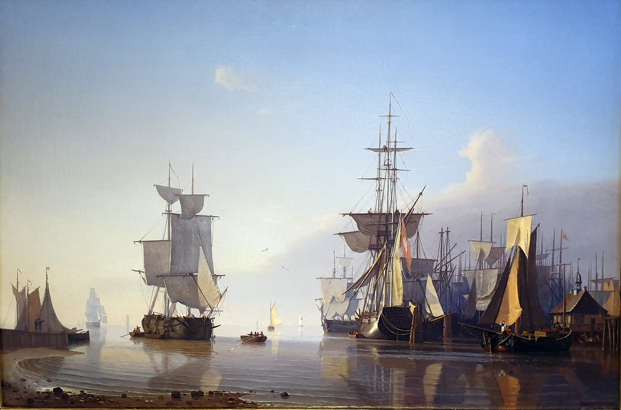 Námořnictvo s plachetnicemi od Adolph Friedrich Vollmer
