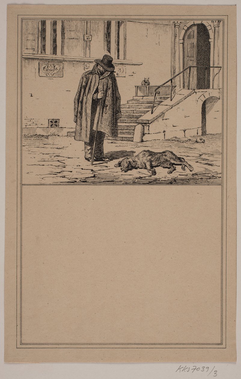 Mrtvý pes. Ne. 2 v Chr. Winther a M. Rørbye, "25 obrázků pro malé děti" od Johan Adolph Kittendorff