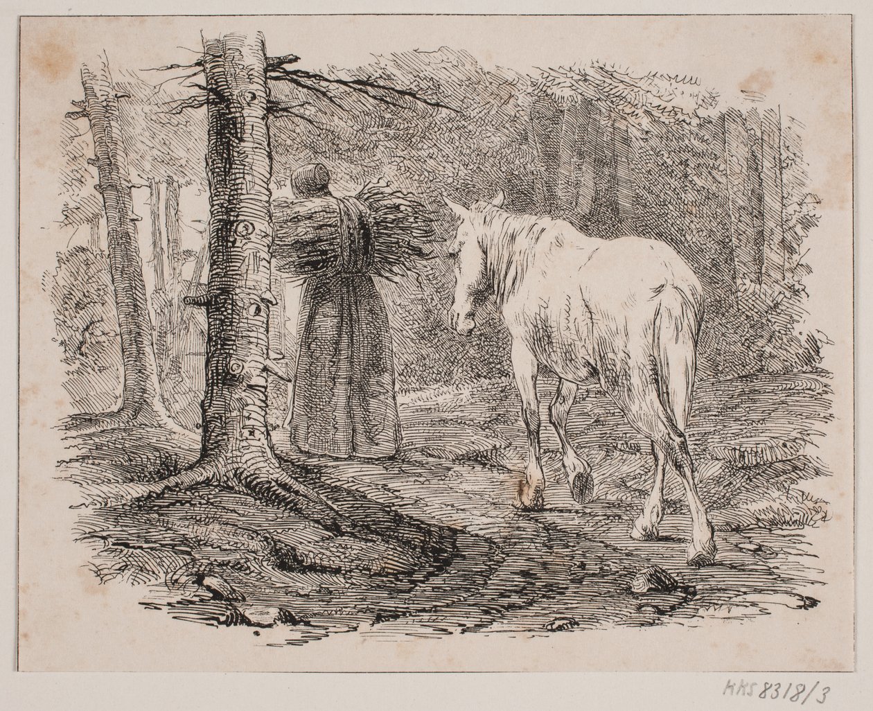 Manželka a kůň od Johan Adolph Kittendorff