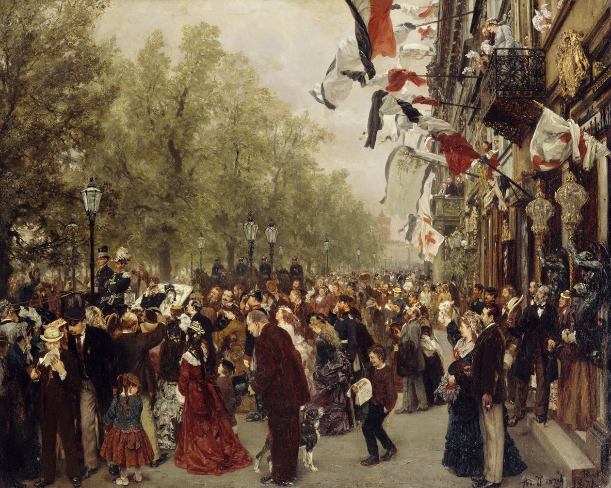 Odjezd krále Viléma I. k armádě 31. července 1870 od Adolph Menzel
