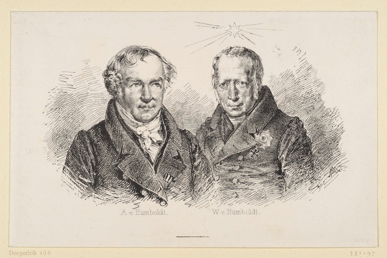 Alexander a Wilhelm von Humboldt od Adolph Menzel