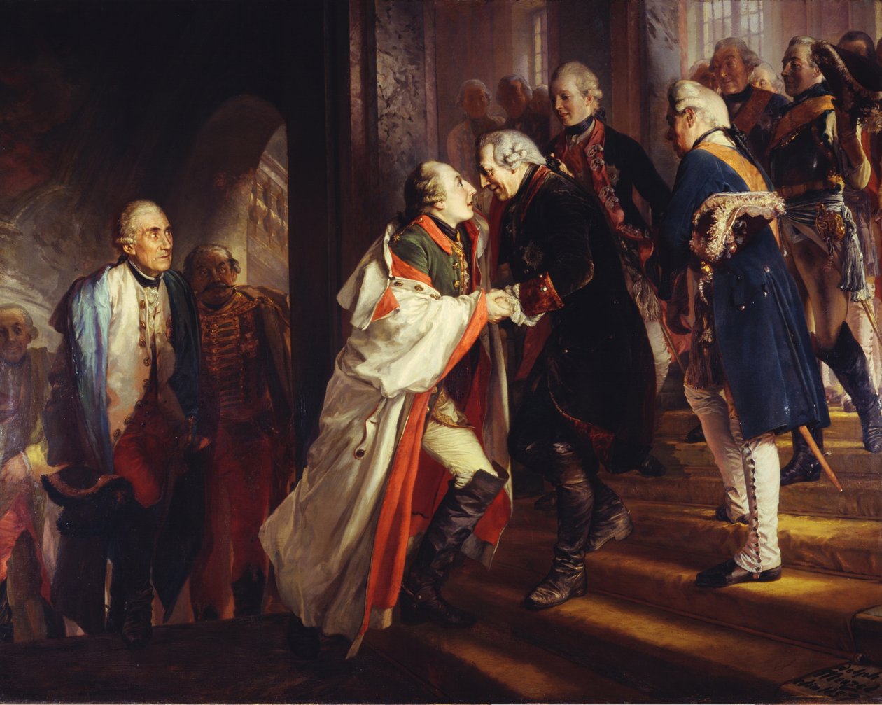 Setkání Fridricha II. s císařem Josefem II. v Nise v roce 1769 od Adolph Menzel
