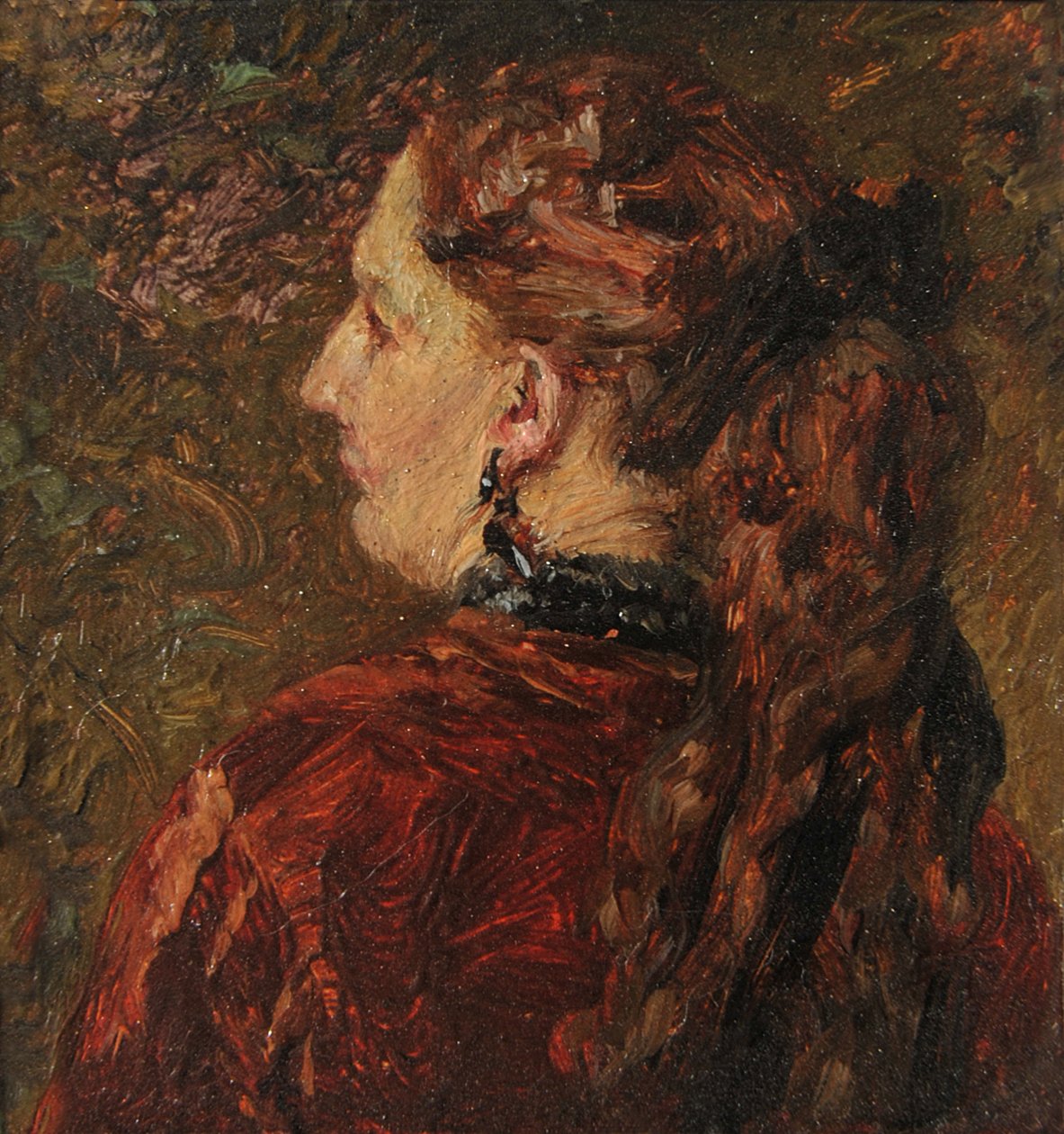 Portrét dámy. Miniatura ze sbírky Löwe od Adolph Menzel