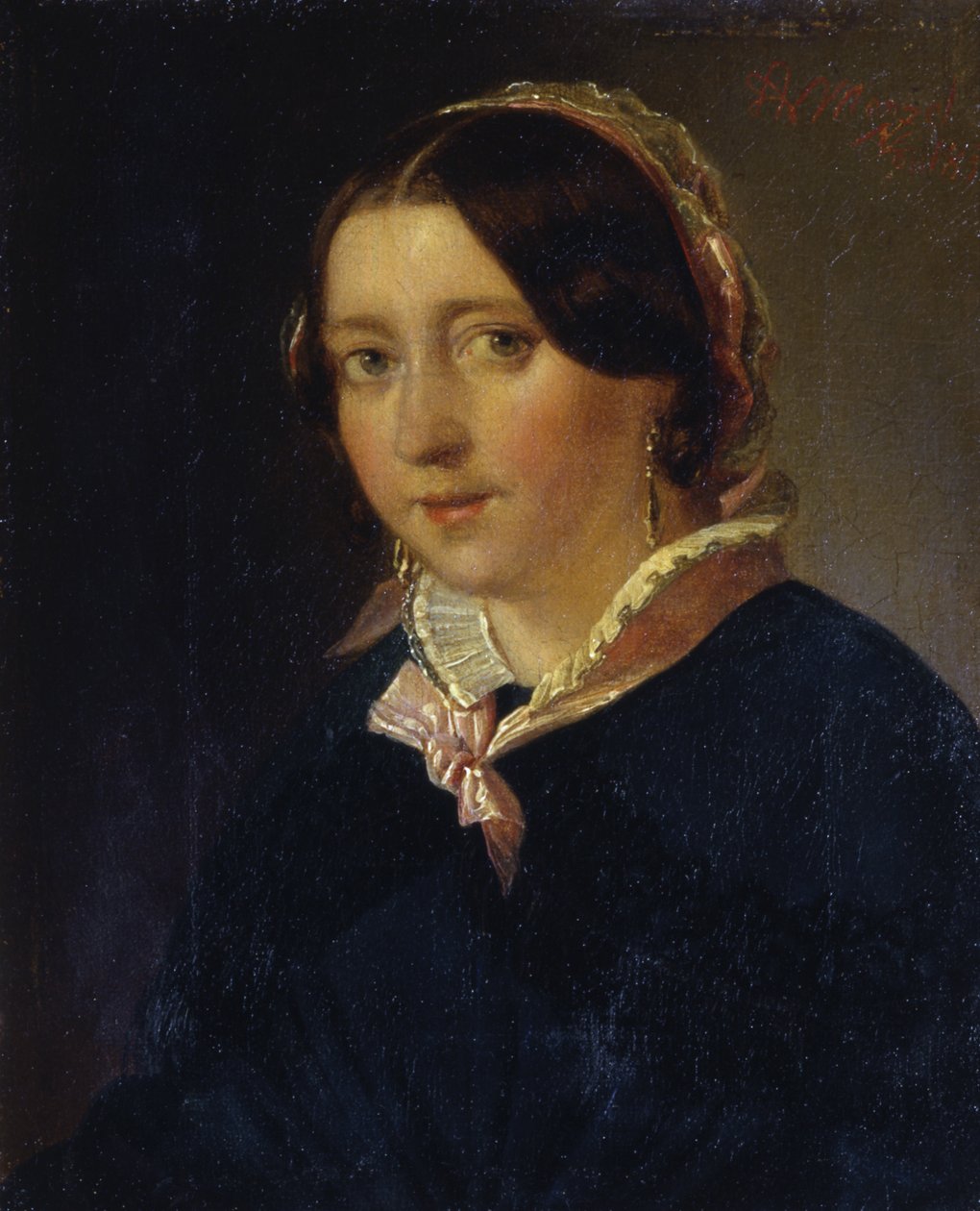 Portrét mladé dívky od Adolph Menzel