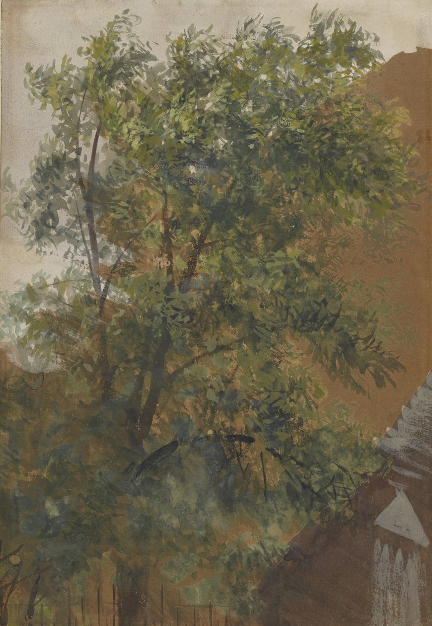 Pohled z okna na nádvoří jeho ateliéru na Marienstrasse 22 od Adolph Menzel