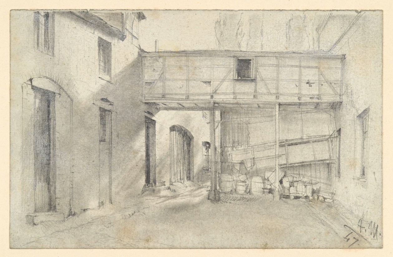 Pohled do dvora od Adolph Menzel