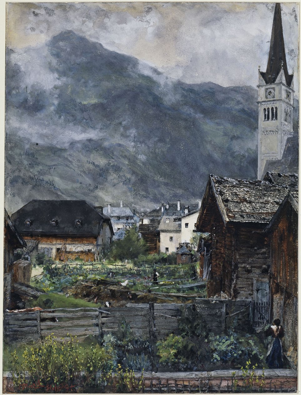 Pohled z vily Herrmann na údolí Hofgastein od Adolph Menzel